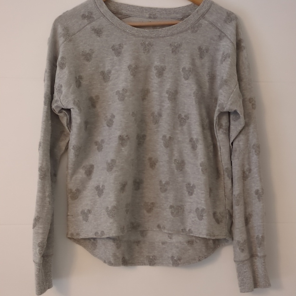 Gap Body Disney Michy print long sleeve gray pullover